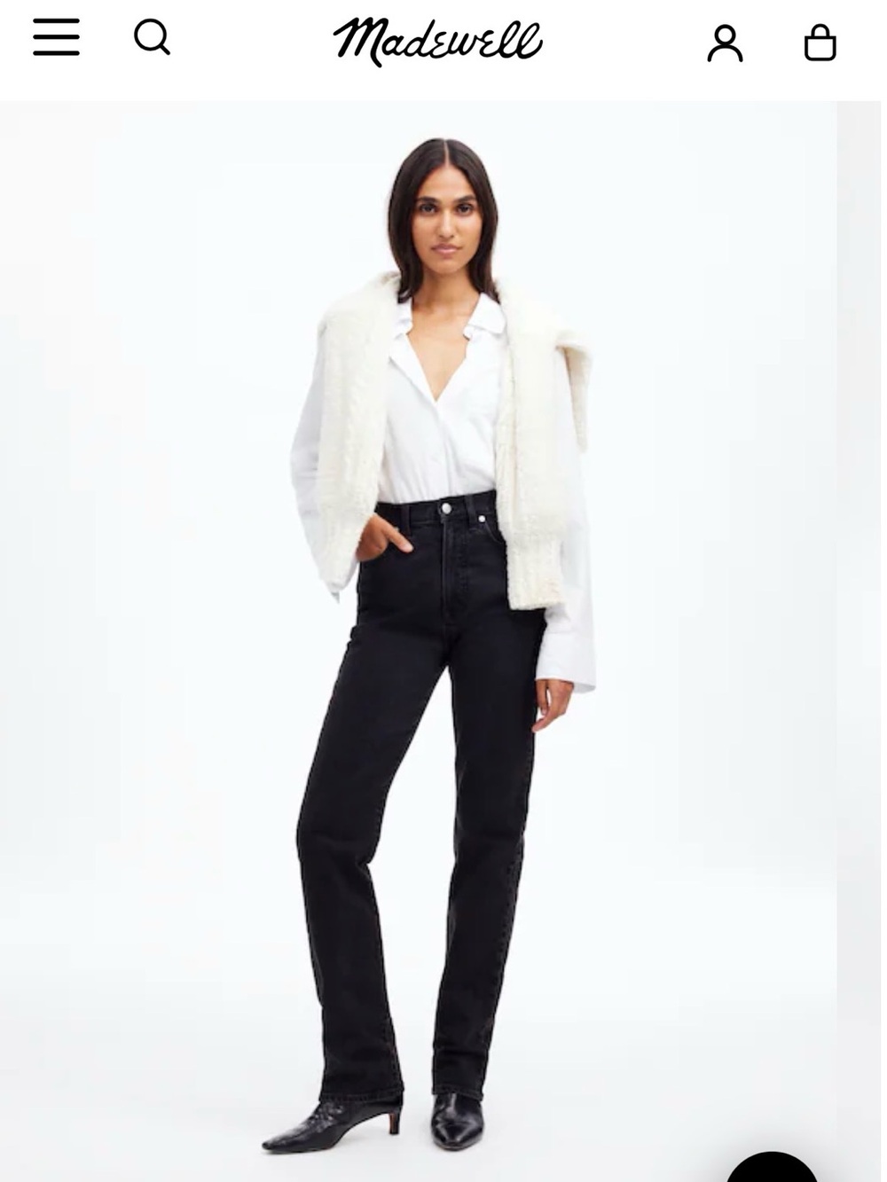 Madewell Straight-Leg Jeans in Black Wash